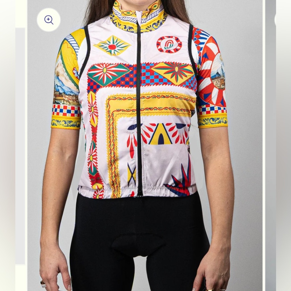 Ostroy Multi‑Color Printed Cycling Vest - men’s small